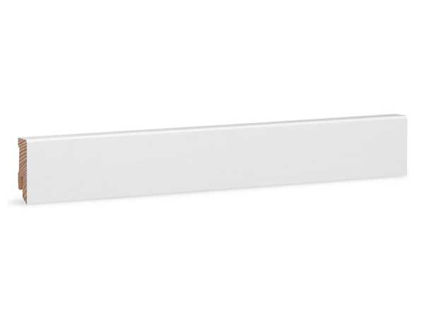 Modern Kiefer Massivholz - weiß lackiert RAL9016 (16x40mm)