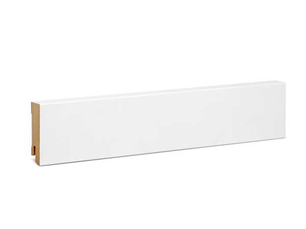 ExPress Modern MDF Sockelleiste weiß foliert RAL9016 (19x60mm)