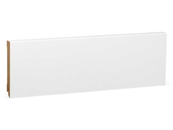 Modern MDF Sockelleiste weiß direktlackiert RAL9016 (16x96mm)
