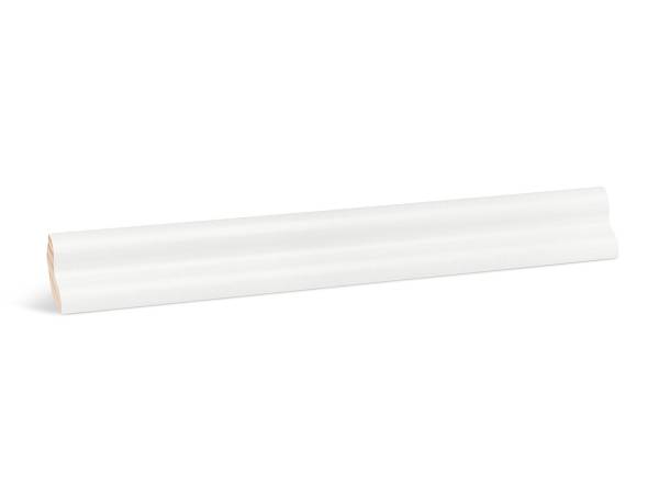 Hohlkehlleiste Fichte - weiß foliert RAL9010 (28x28mm)