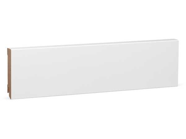 Modern MDF Sockelleiste weiß direktlackiert RAL9016 (18x80mm)