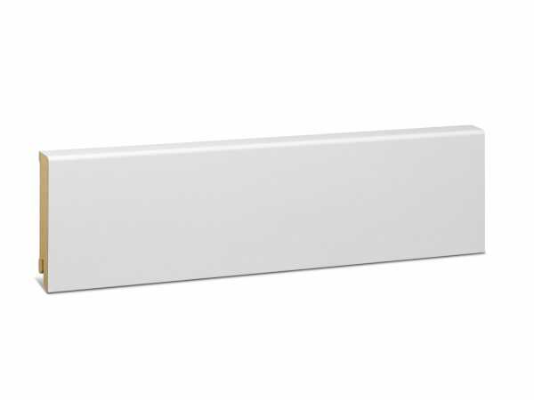 Modern MDF Sockelleiste weiß foliert RAL9016 (16x80mm)