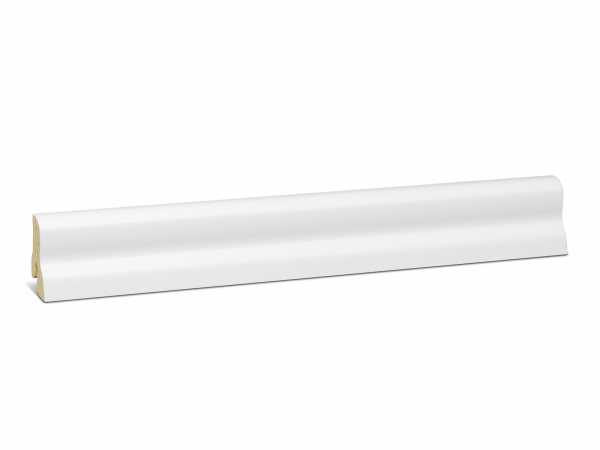 ExPress Fichte Massivholz Sockelleiste weiß foliert RAL9016 (20x42mm)