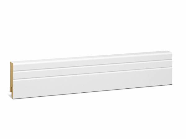 Modern NEO MDF Sockelleiste weiß foliert RAL9016 (16x58mm)