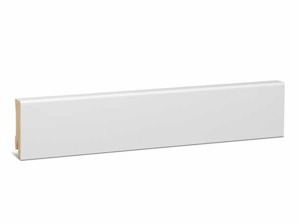Modern Fichte Massivholz - weiß foliert RAL9010 (16x58mm)