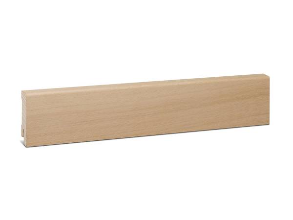 Modern Holz Sockelleiste mit Eiche Furnier - unbehandelt (16x58mm)
