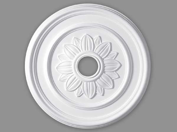 Stuckrosette - Deckenrosette Flora, Ø 52 cm