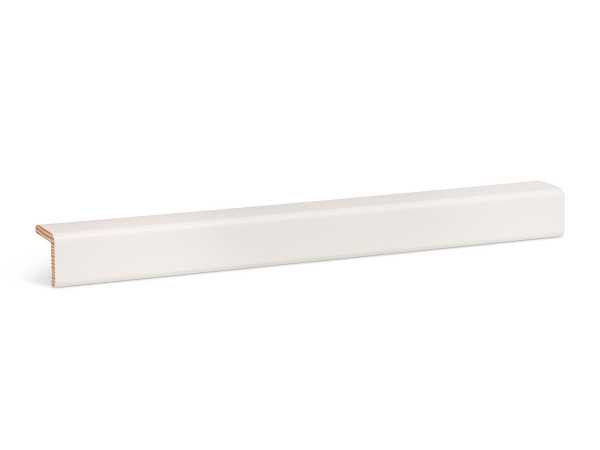 Winkelleiste Kiefer Massivholz weiß lackiert RAL9016 (27x27mm)