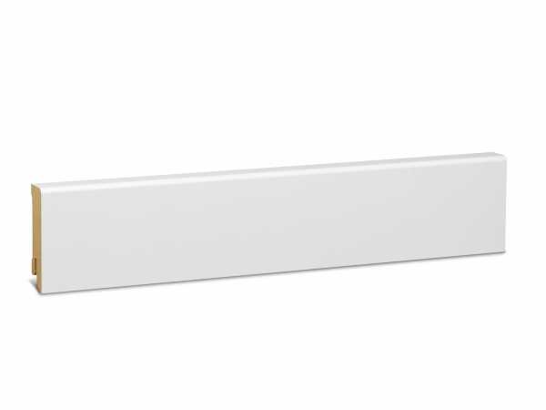 Modern MDF Sockelleiste weiß foliert RAL9016 (16x58mm)