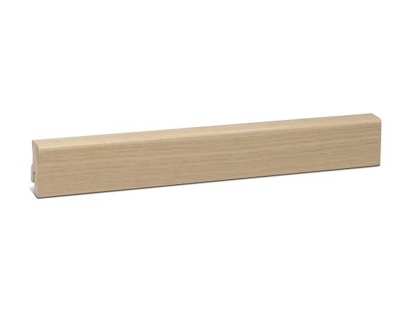 Modern Holz Sockelleiste mit Eiche Furnier - weiß geölt (16x40mm)