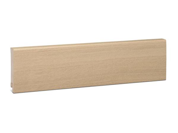 Modern Holz Sockelleiste mit Eiche Furnier - weiß geölt (16x80mm)