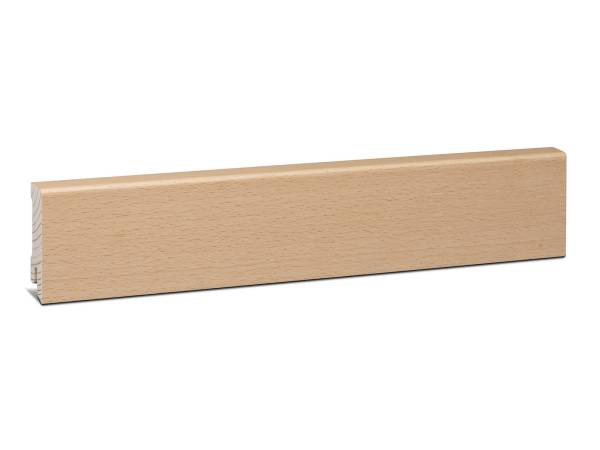 Modern Parkettleiste - Buche ungedämpft lackiert (16x58mm)