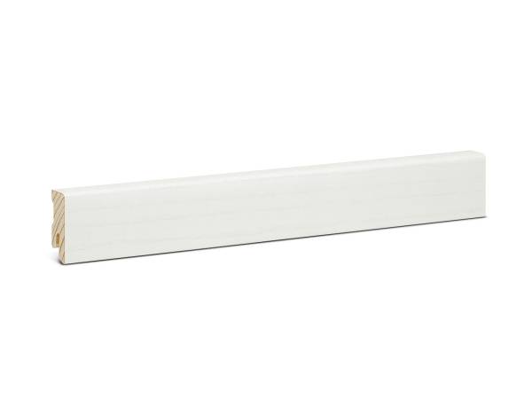 Modern Eiche Sockelleiste weiß lackiert RAL9010 (16x40mm)