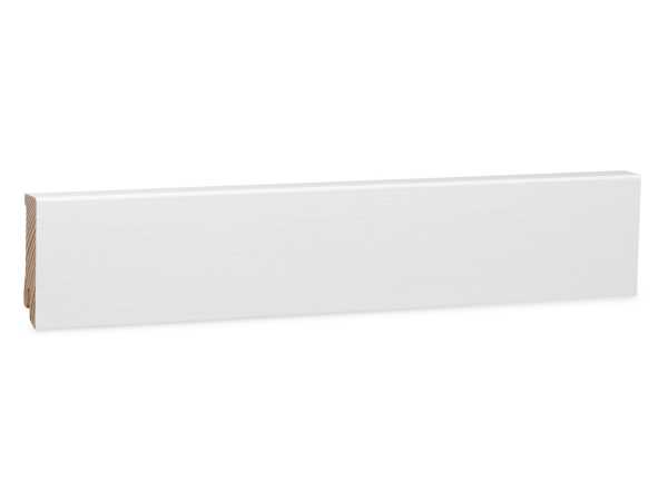 Modern Kiefer Massivholz - weiß lackiert RAL9016 (16x58mm)