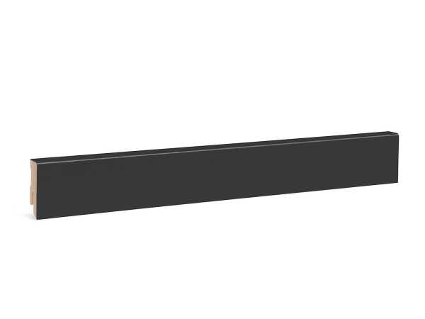 Modern Massivholz Sockelleiste - Starkfolie Anthrazitgrau RAL7016 (16x40mm)