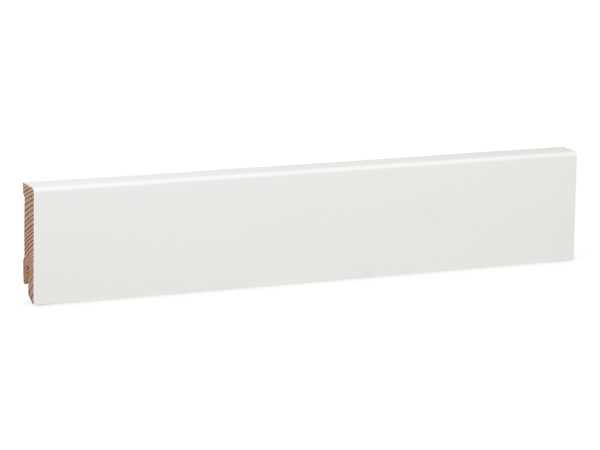 Modern Kiefer Massivholz - weiß lackiert RAL9010 (16x58mm)
