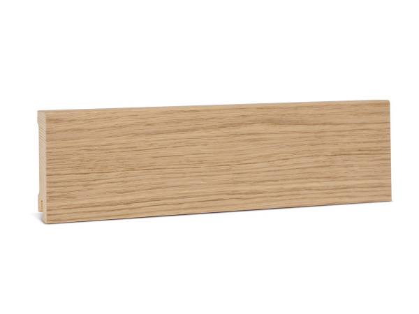 Modern Holz Sockelleiste mit Eiche Furnier - geölt (16x80mm)