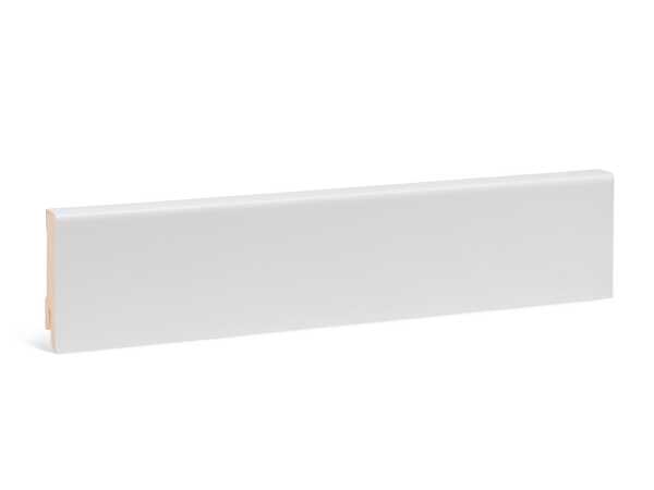 Modern Massivholz Sockelleiste - Starkfolie Lichtgrau RAL7035 (16x58mm)