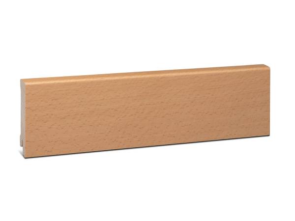 Modern Parkettleiste - Buche gedämpft, natur lackiert (16x80mm)